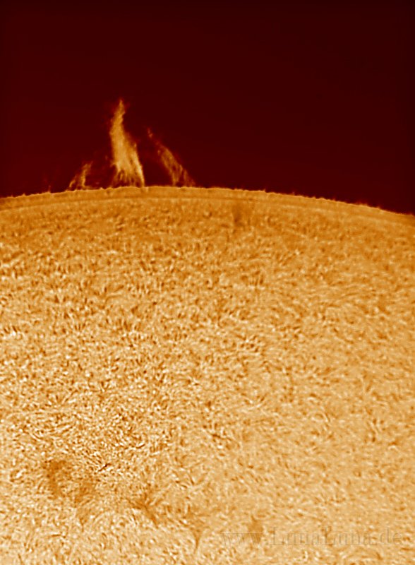 SonnenProtuberanzFarbe.jpg - Protuberanzen am Sonnenrand